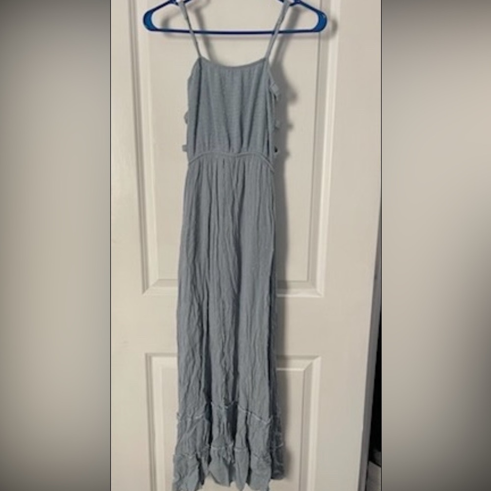 blue long dress